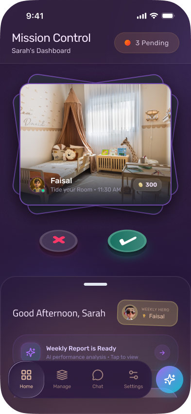 Kid home dashboard